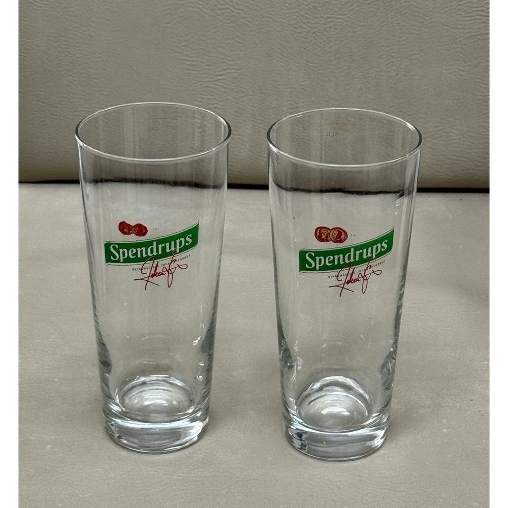 SPENDRUP'S  *** BEER / BIER GLASSES Glassware Bar Ware Set Of 2